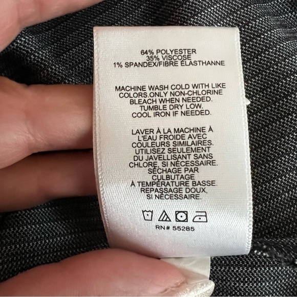 Express Striped Tie Front Short Sleeve Top - Picture 5 of 7